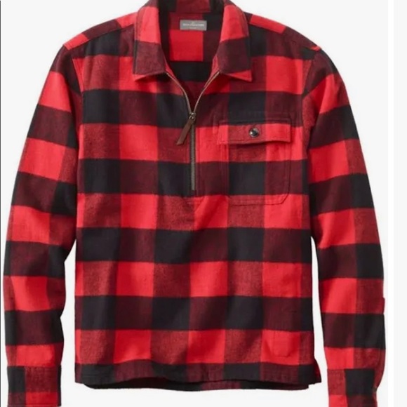 L.L.Bean Signature 1933 Chamois Cloth Trapper Shirt Regular Men´s Clothing  - Shirts